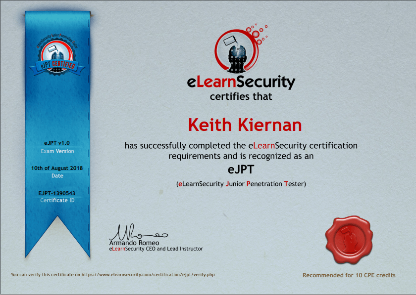 elearnsecurity exam guide